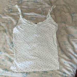 Pink S flower tank top